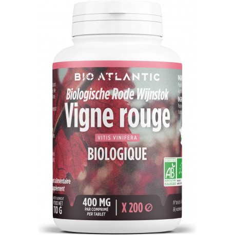 Vigne Rouge feuille BIO - 200 comprimés 400mg