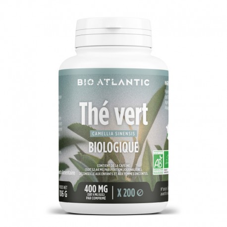 Thé Vert feuille BIO - 200 comprimés 400mg